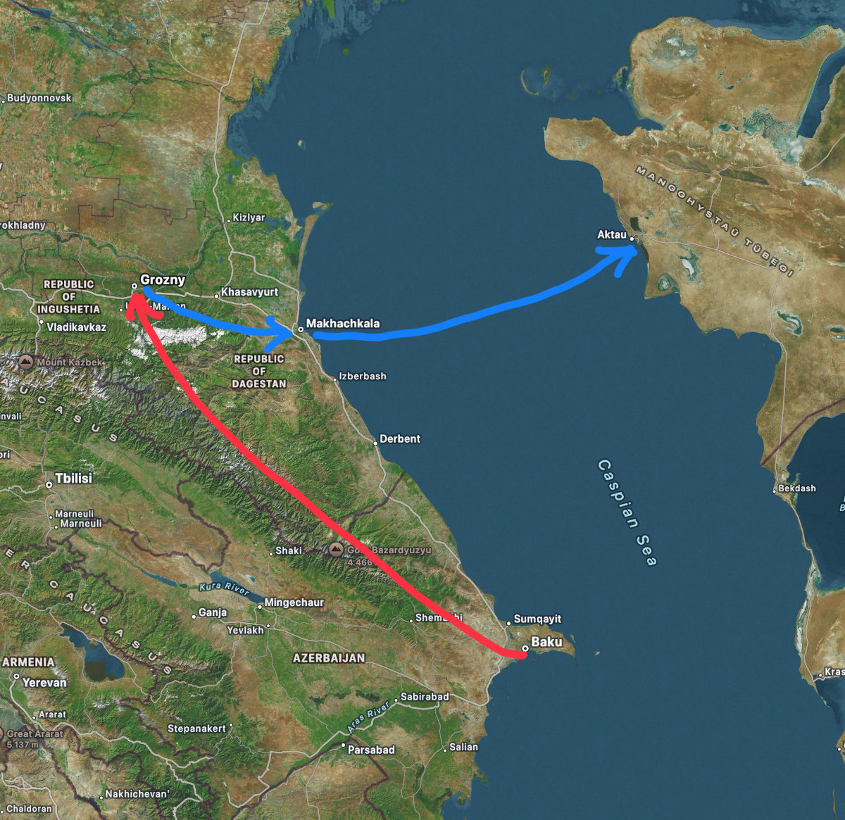 Embraer Notlandung in Kasachstan